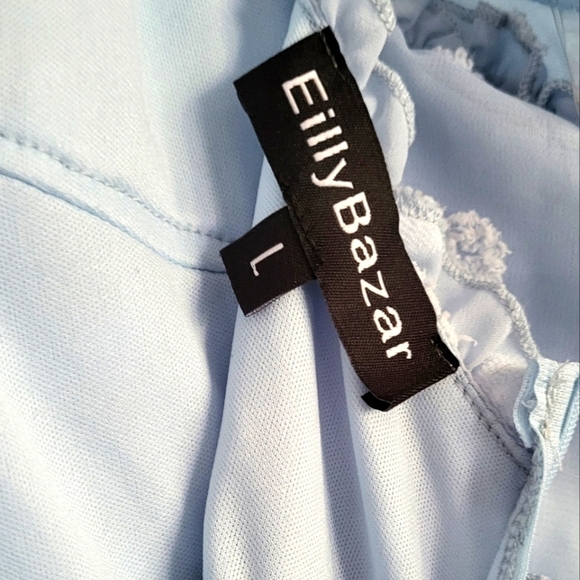 Eilly Bazar Ruffle Trim Clip Dot Dress Size L - Picture 5 of 10